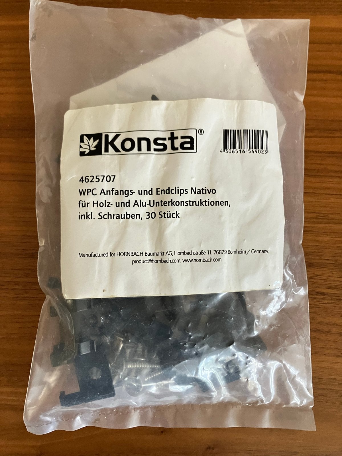 Konsta WPC 30 eindclips Hornbach nieuw in verpakking, Ophalen of Verzenden, Nieuw, Minder dan 50 mm, Schroeven