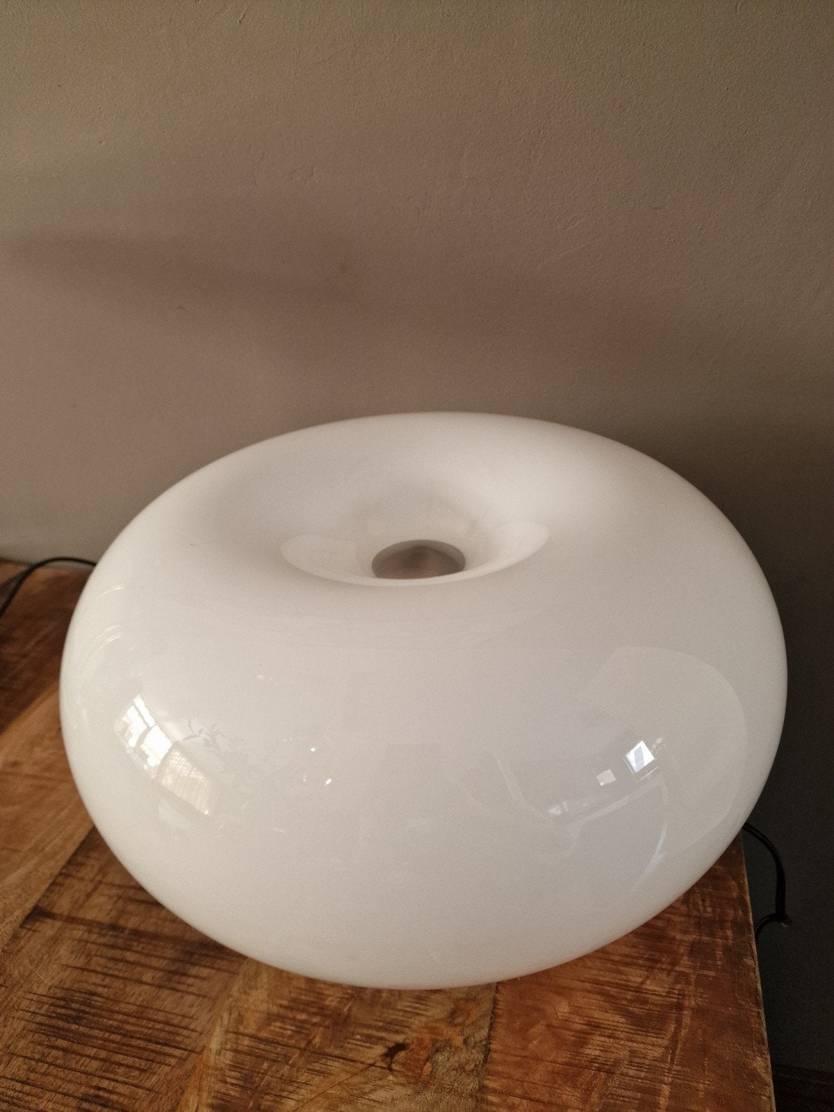 Donutlamp tafellamp, Wit, Ophalen, Glas