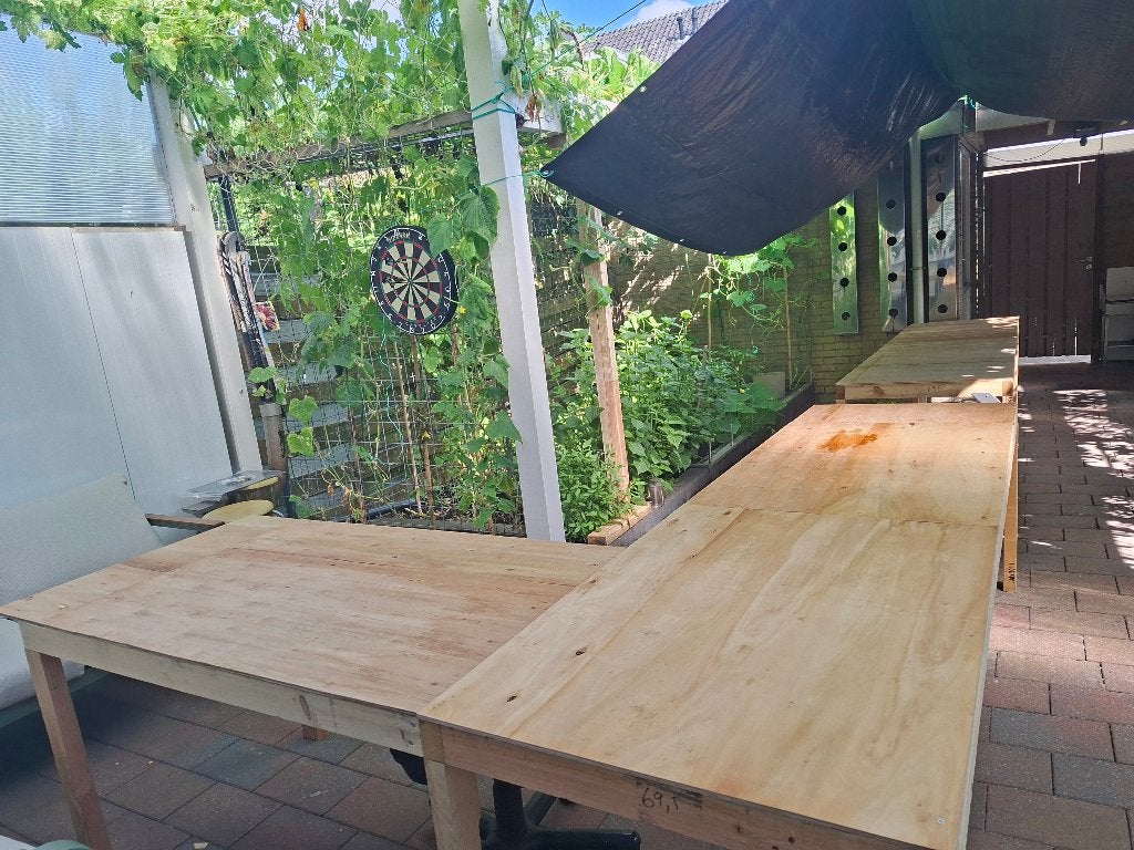 tuin  tafel, Tuin en Terras, Ophalen, Rechthoekig, Hout
