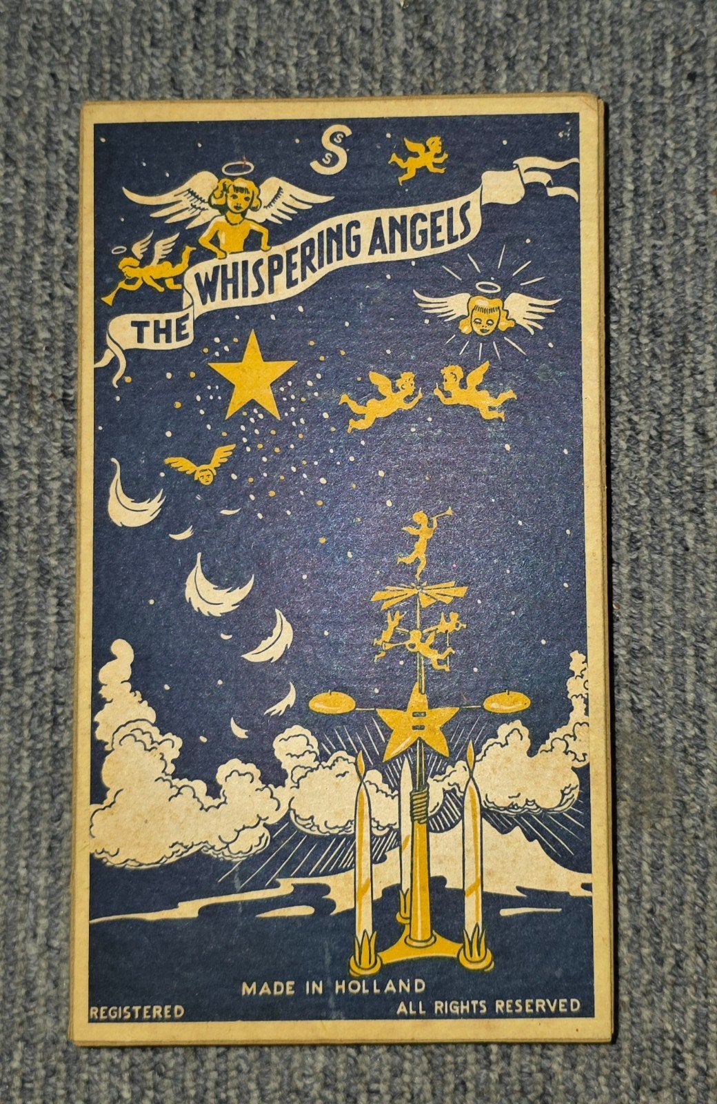 Vintage The Whispering Angels Kerstmolen Made in Holland, Ophalen
