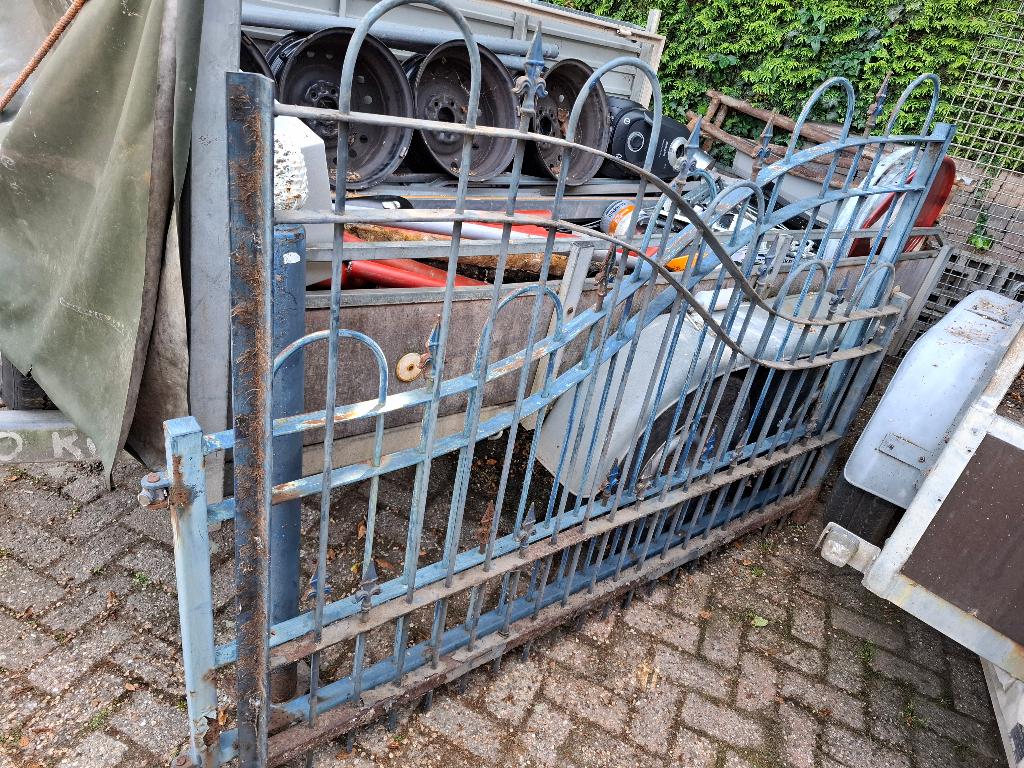 Sierhekwerk poort, Tuin en Terras, Ophalen, Gebruikt, 100 tot 150 cm, IJzer