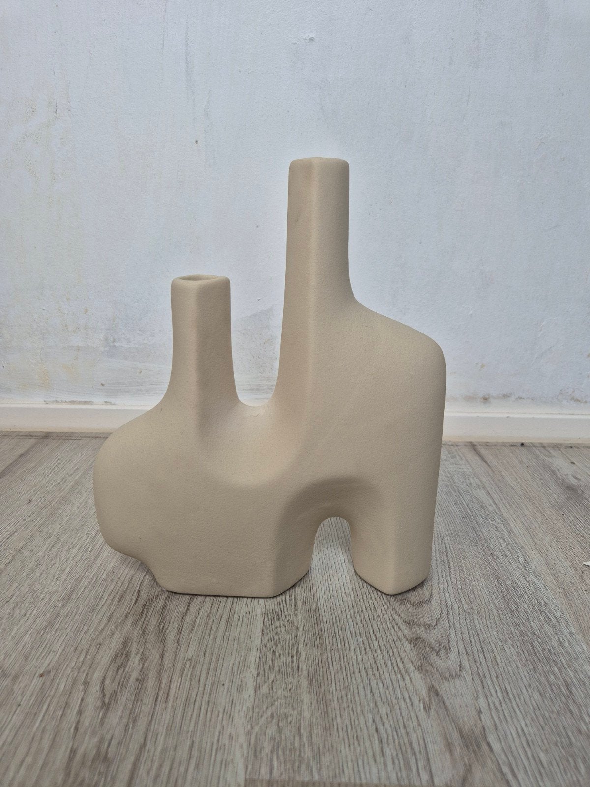 Japandi beige vaas, Ophalen of Verzenden, Beige
