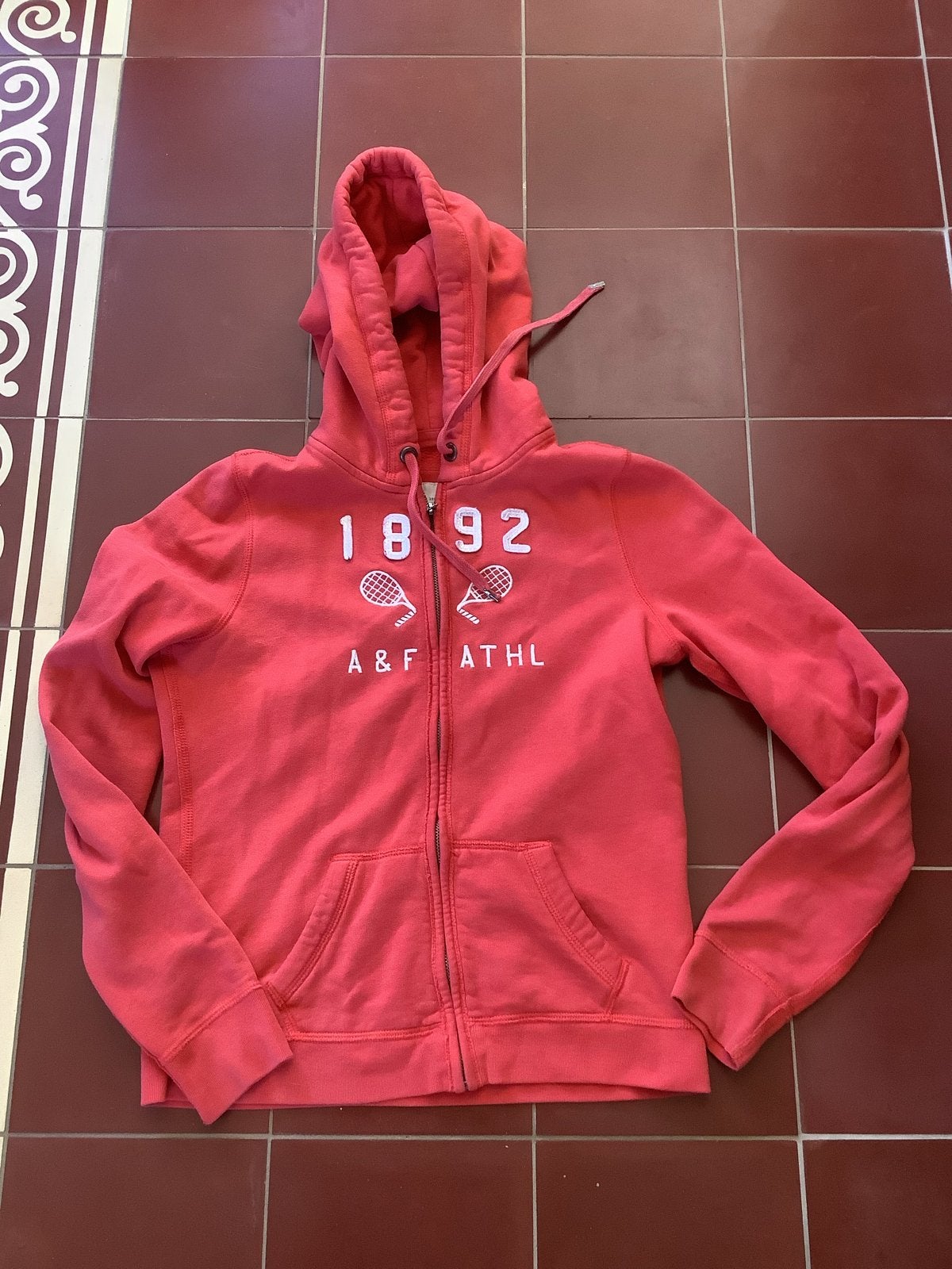 Abercrombie & Fitch hoodie rood maat M, Ophalen of Verzenden, Maat 38/40 (M), Rood