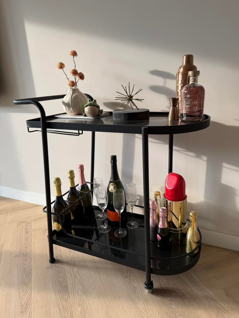 Serveerwagen / trolley, Huis en Inrichting, Tafels | Sidetables, Ophalen, Zo goed als nieuw, 25 tot 50 cm, Rechthoekig