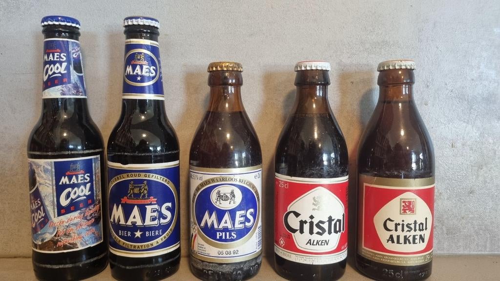 Oude Maes, Cristal van Maes, Alken-Maes & -Kronenbourg, Ophalen of Verzenden, Zo goed als nieuw, Flesje(s), Overige merken