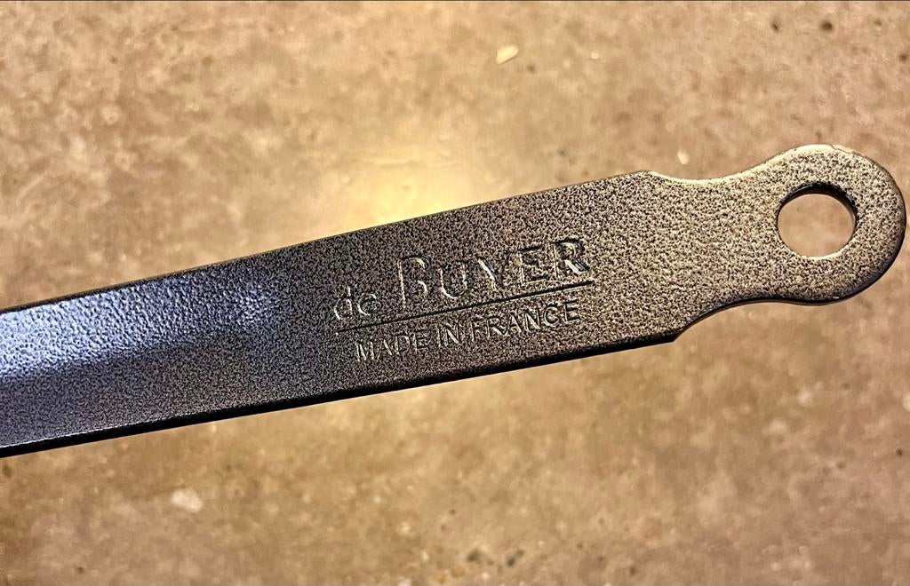 De Buyer Carbone grillpan ø 30 cm plaatstaal, Ophalen of Verzenden, Gebruikt