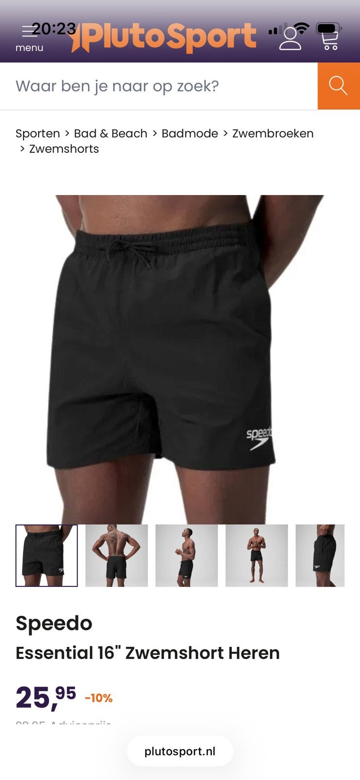 ZGAN Speedo zwembroek donkerblauw mt M - 1x gedragen, Ophalen of Verzenden, Maat 46 (S) of kleiner, Blauw