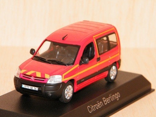 Citroën Berlingo 2004 "Firefighters" Rood 1:43 Norev, Tschuiten@hotmail.com, Auto, Frankrijk, Norev