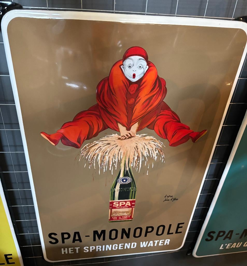 emaille reclamebord spa monopole, Ophalen of Verzenden, Nieuw, Reclamebord