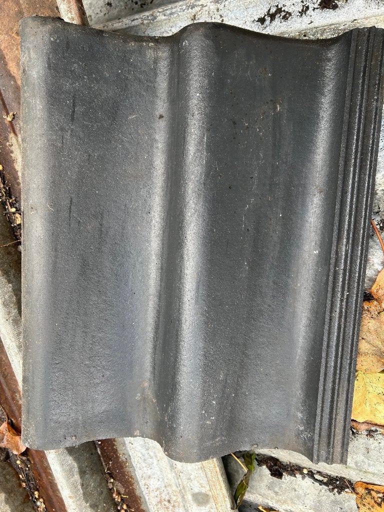 Zwarte sneldek dakpannen , +- 1200 stuks ongebruikt, Ophalen, Steen of Klei, Zwart, Nieuw