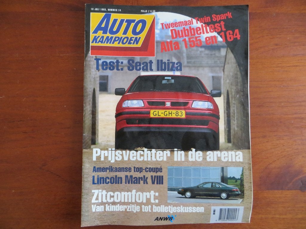 Autokampioen 14 1993 Lincoln Mk VIII Alfa 155, 164, Topolino, Ophalen of Verzenden, Nieuw, Alfa Romeo