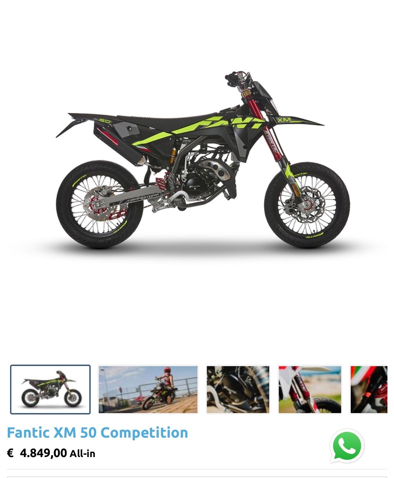 Fantic XM 50 Competition Supermoto, Fietsen en Brommers, Ophalen, 50 cc