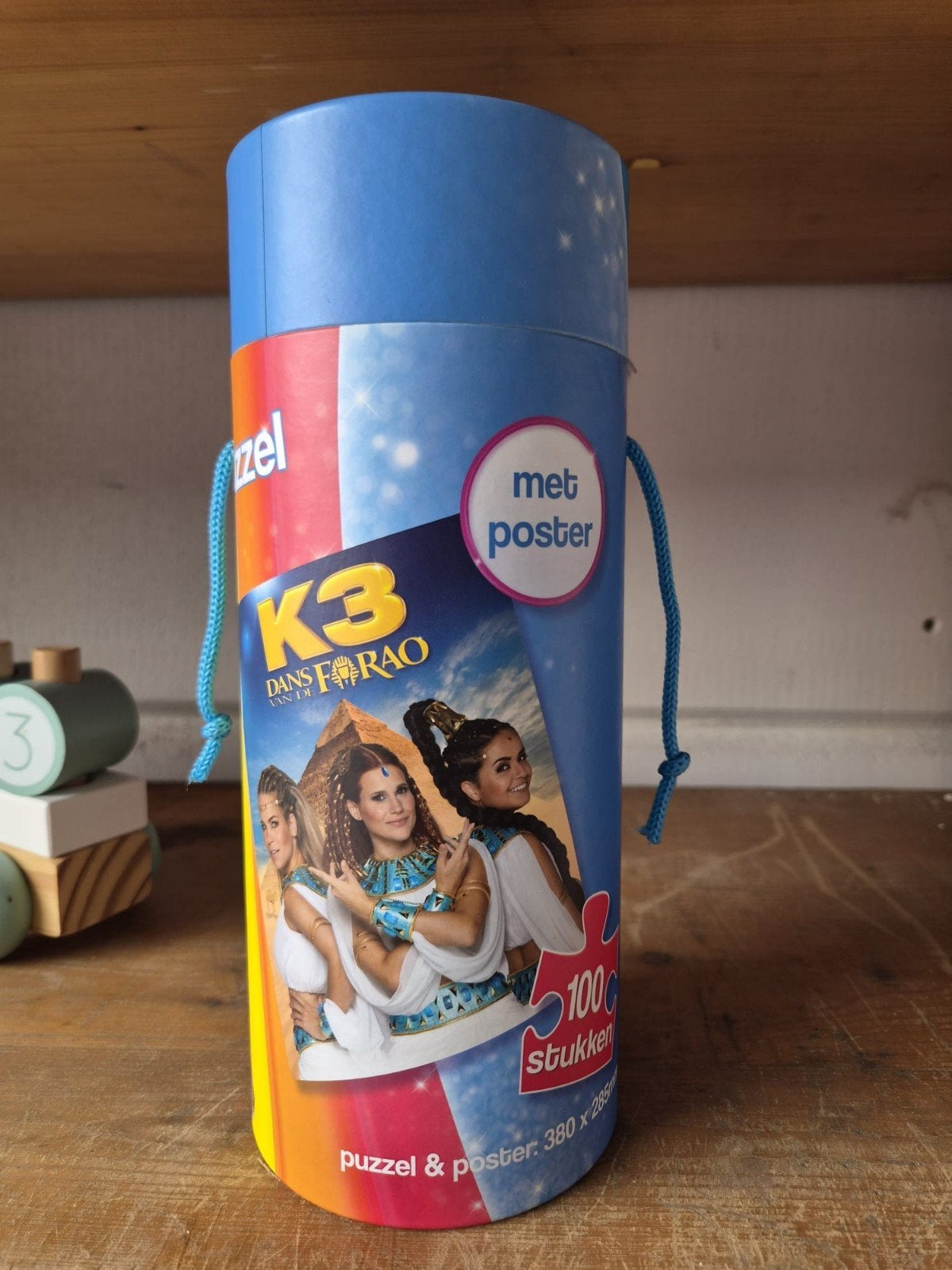 K3 Dans van de Farao Puzzel met Poster - 100 stukjes, Ophalen of Verzenden, Minder dan 500 stukjes, Gebruikt, Legpuzzel