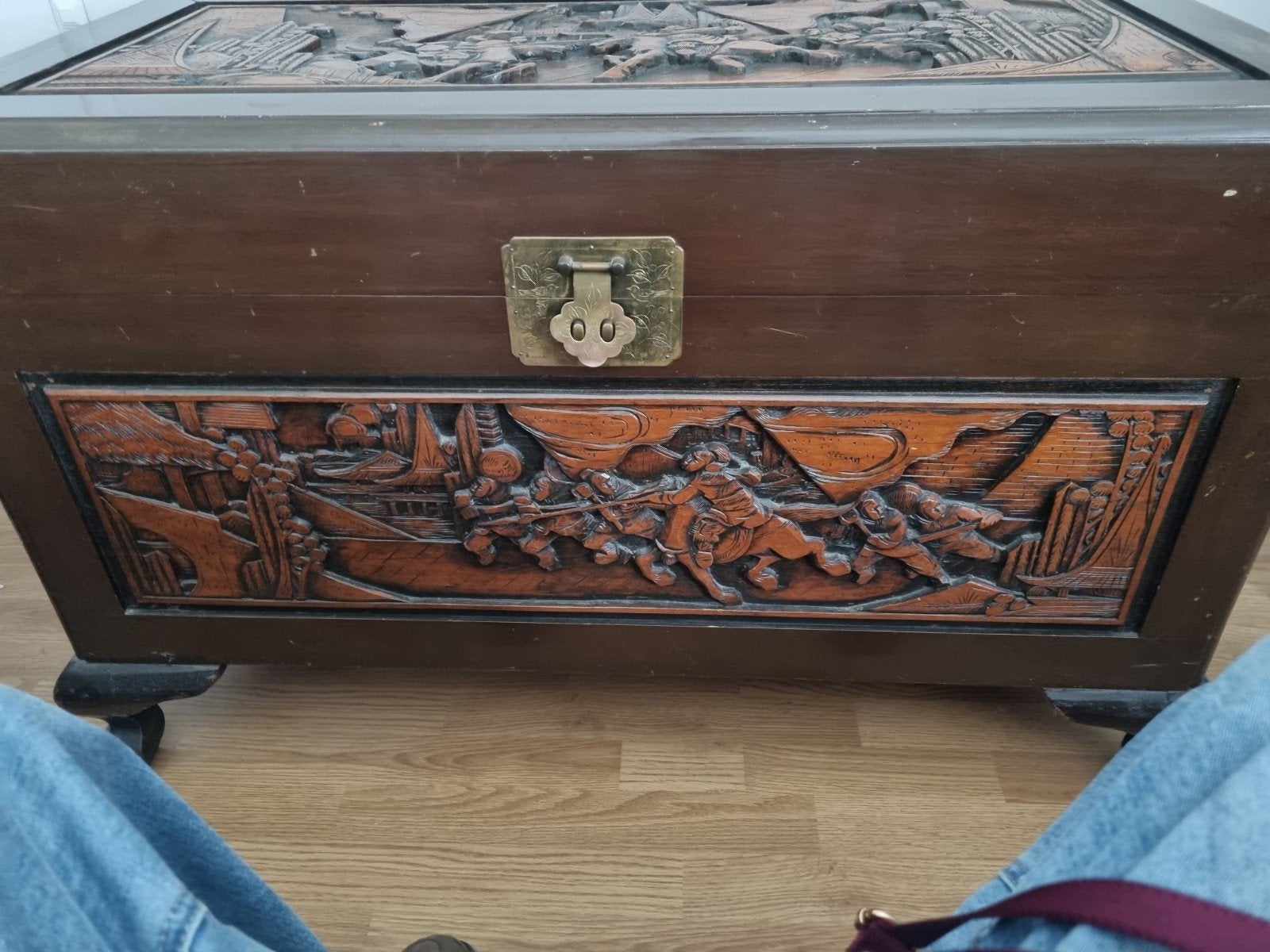 2x Chinese Kamferkist Bruidskist met Origineel Beslag, Ophalen