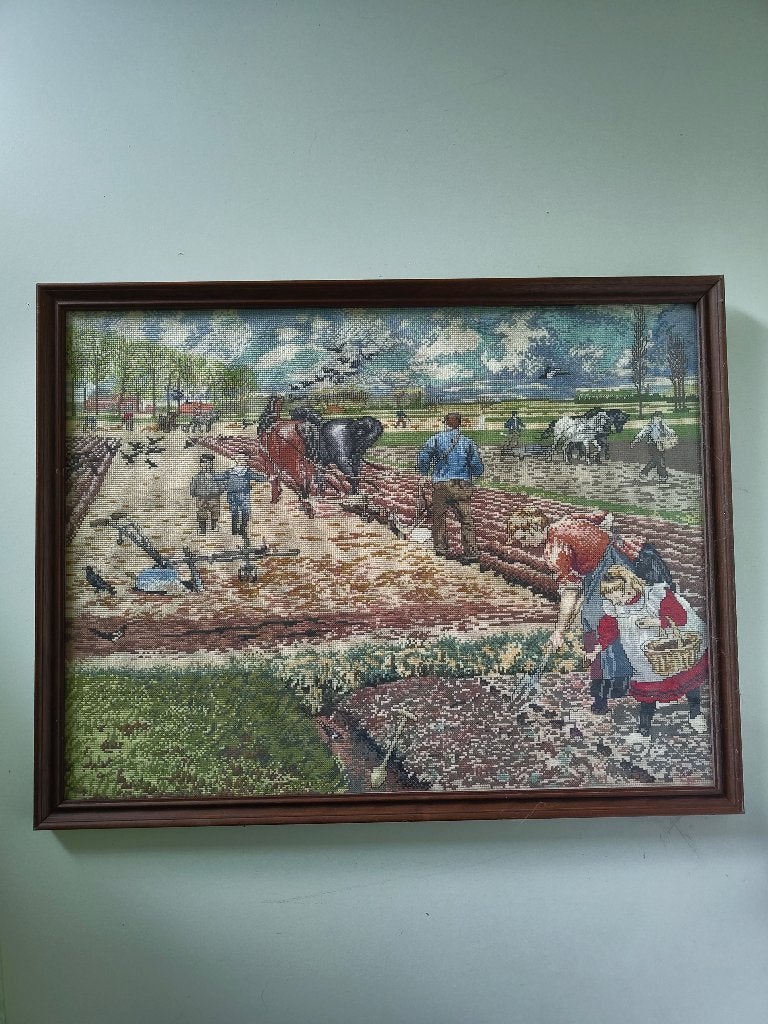 Borduurwerk – Cornelis Jetses "Lente op de Akker", Ophalen