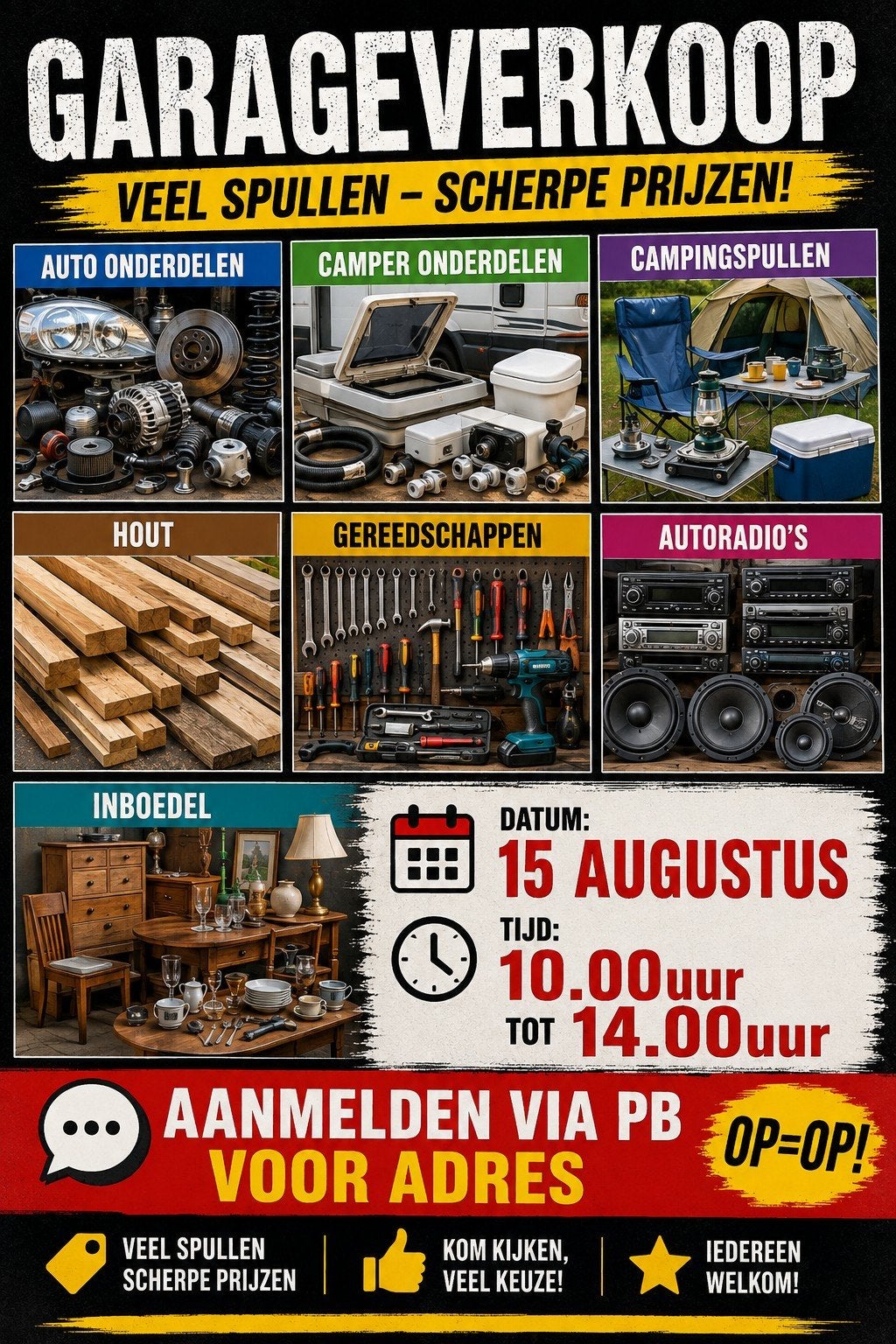 garage verkoop!