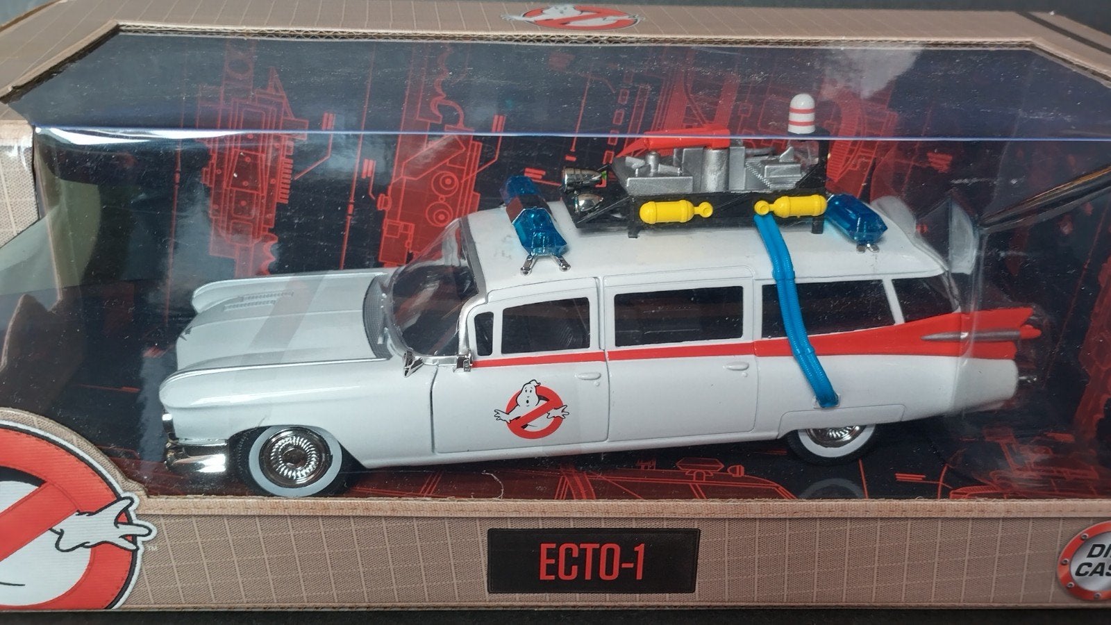 Cadillac Ambulance Ghostbusters Ecto1 1:24 Jada Pol, Hobby en Vrije tijd, Auto, Verzenden, Nieuw, M