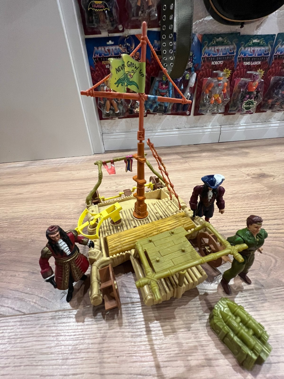Hook lost boys attack raft peter pan vintage speelgoed, Ophalen of Verzenden, Gebruikt