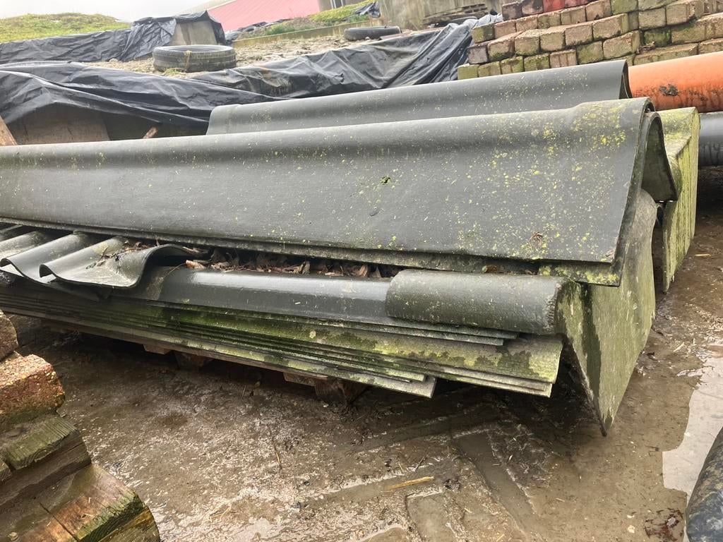 Dakplaten met nok, Zo goed als nieuw, 15 m² of meer, Metaal, Ophalen