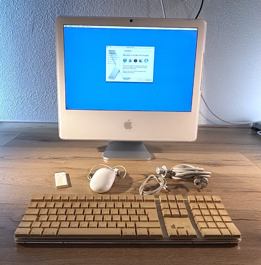 Apple iMac 20” wit (werkend) - met muis & installatie disc, Ophalen
