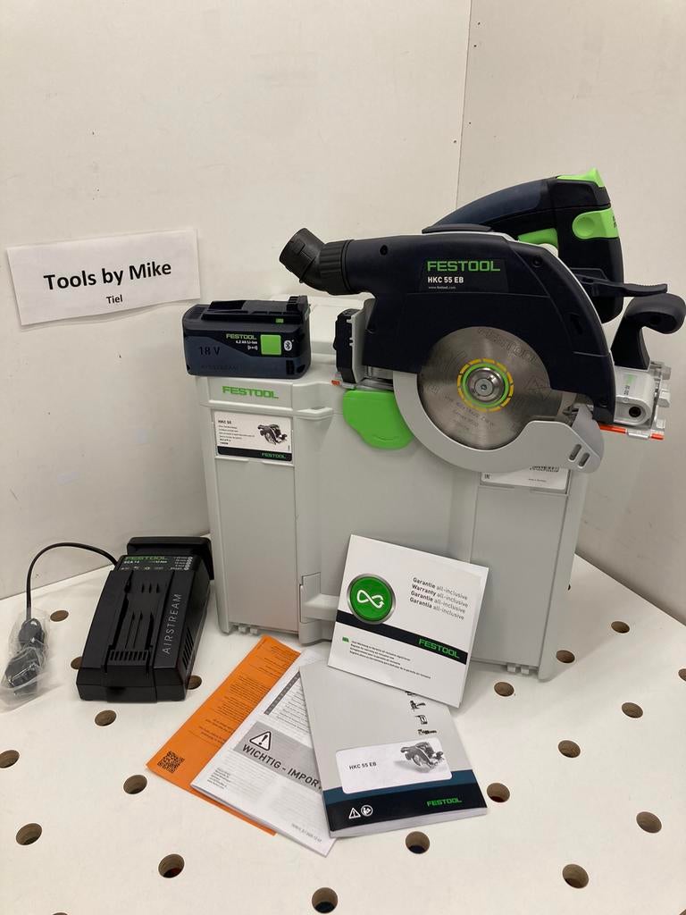 Festool hkc55eb accu cirkel/pendelkapzaag (nieuwstaat), Ophalen, Decoupeerzaag, Zo goed als nieuw, 30 tot 70 mm