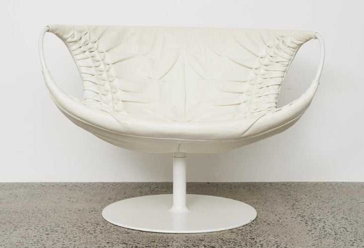 Fauteuil "Smock" van Moroso (Patricia Urquiola)., Ophalen, Zo goed als nieuw, 75 tot 100 cm, Leer