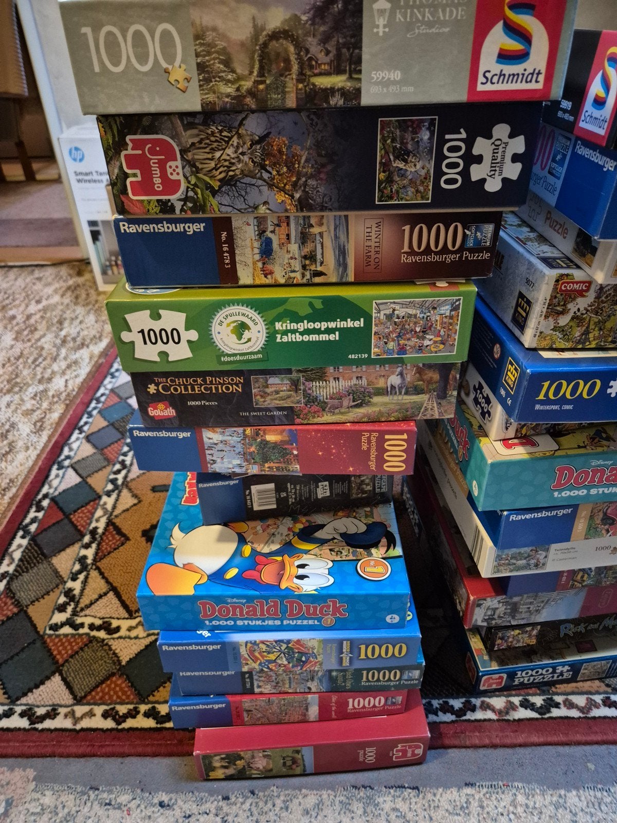 legpuzzels 1000 stukjes, Hobby en Vrije tijd, Ophalen of Verzenden, 500 t/m 1500 stukjes, Zo goed als nieuw