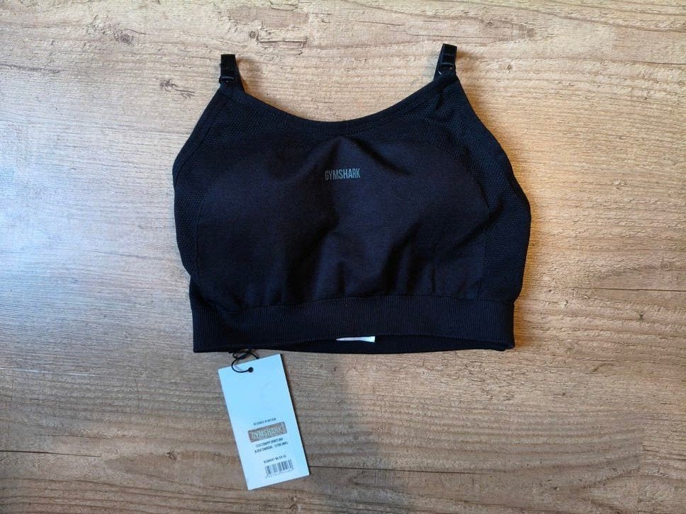 Gymshark Flex Strappy Sportbeha Zwart/Houtskool XS Nieuw, Kleding | Dames, Zwart, Nieuw, Ophalen of Verzenden, Fitness of Aerobics