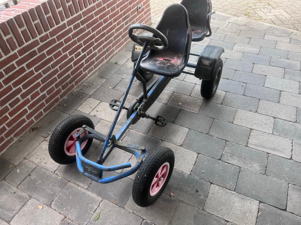 Skelter met dubbele zit en handrem, Ophalen of Verzenden, Gebruikt, Overige merken, Duozit