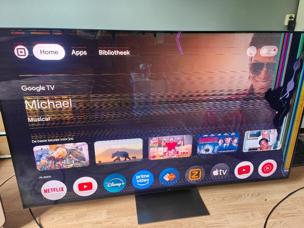 TCL 65C831 (voor onderdelen) Scherm beschadigd, 120 Hz, 100 cm of meer, 4k (UHD), Smart TV
