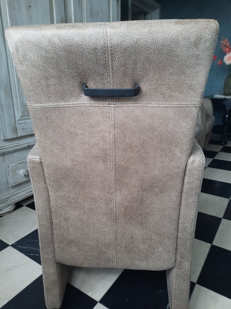 4 eetkamerstoelen op wieltjes, Ophalen, Overige kleuren, Zo goed als nieuw, Vier
