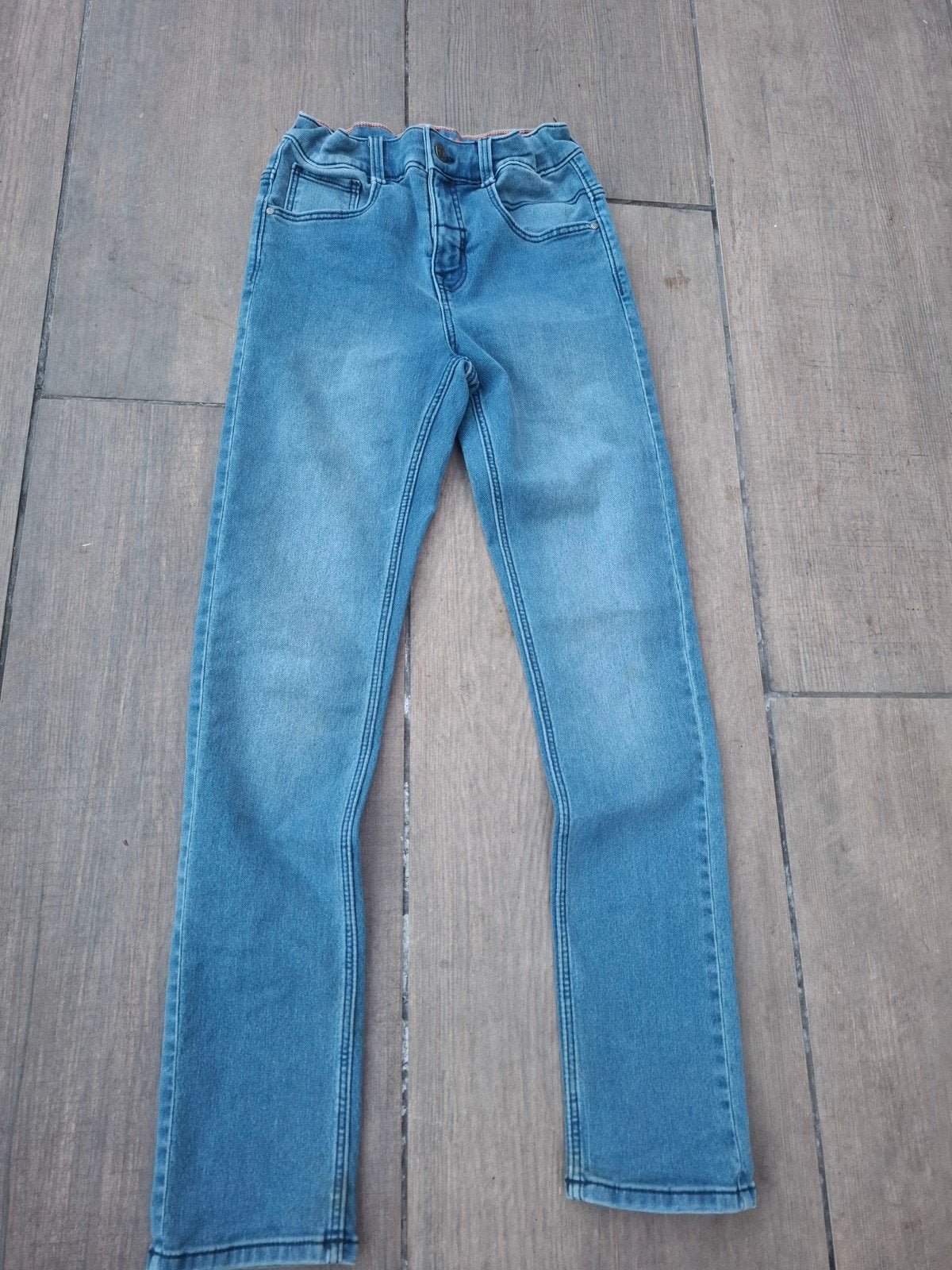 blauwe en grijze spijkerbroek , maat 146, Ophalen of Verzenden, Hema, Jongen, Broek