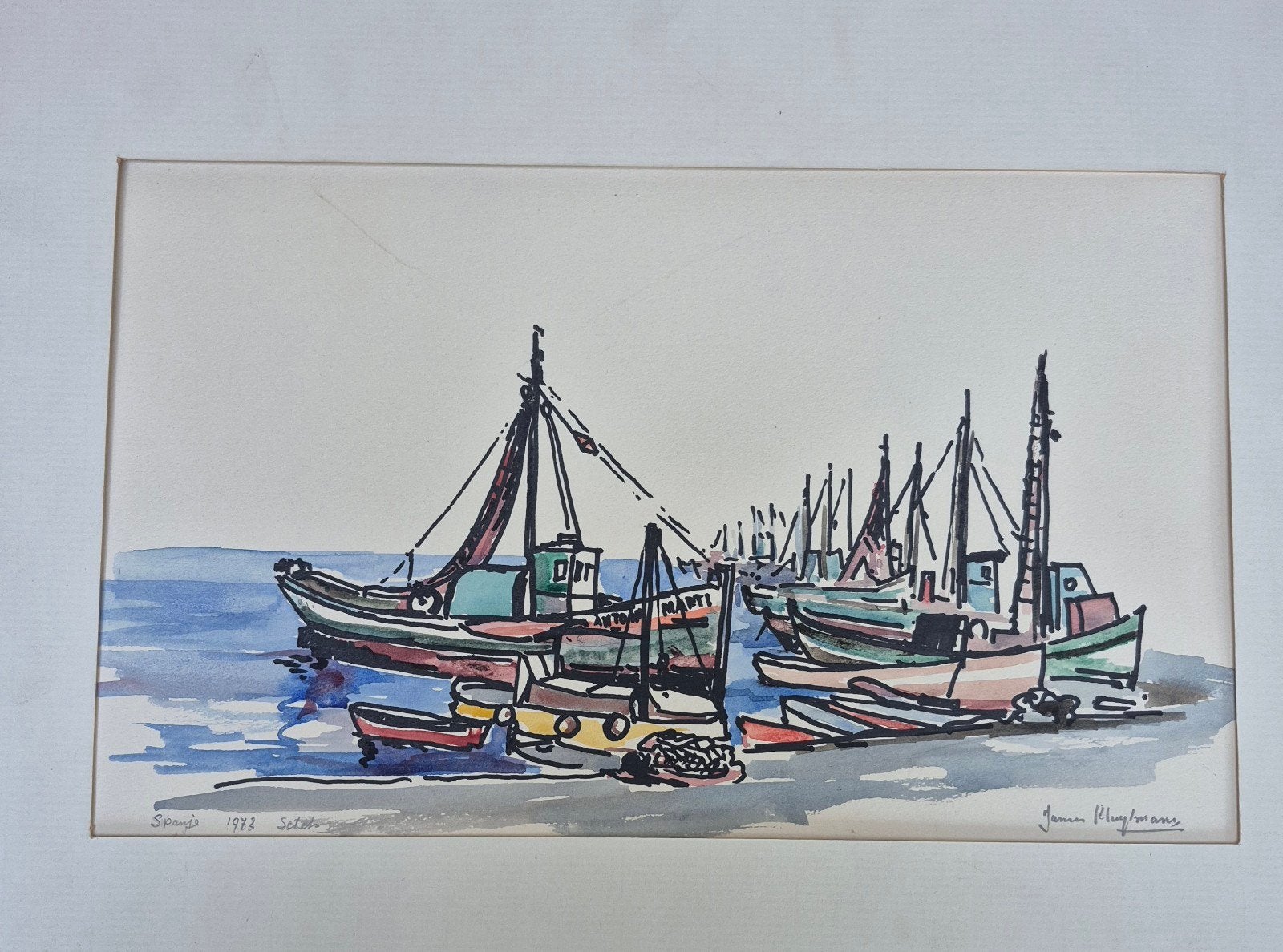jannes kluytmans, Maritiem / water, Realistisch, Ophalen of Verzenden, Aquarel