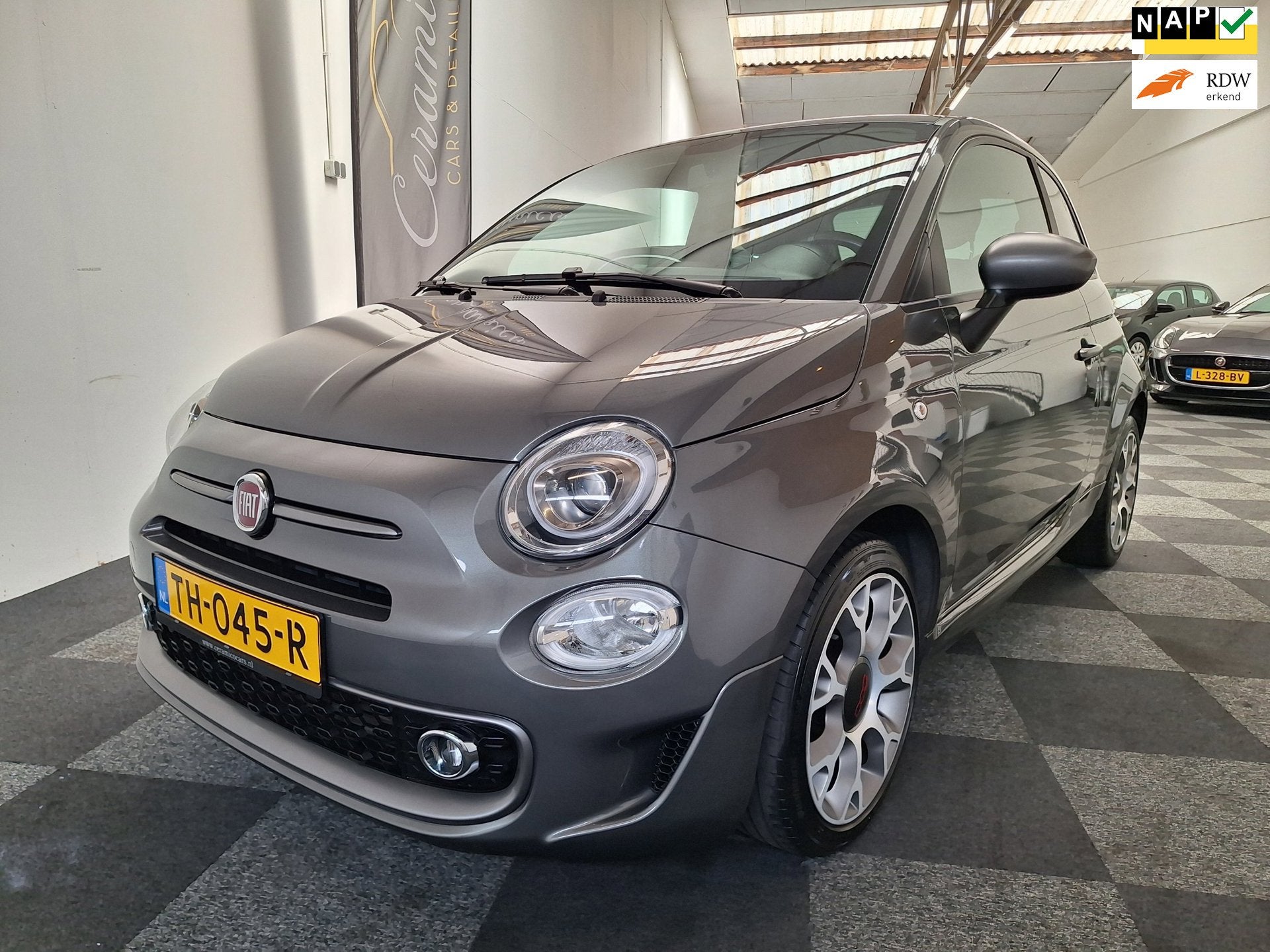 Fiat 500 S Turbo Sport uitv. 2e EIG. 42.000 km NAP, Auto's, Voorwielaandrijving, Gebruikt, Leder en Stof, 905 kg