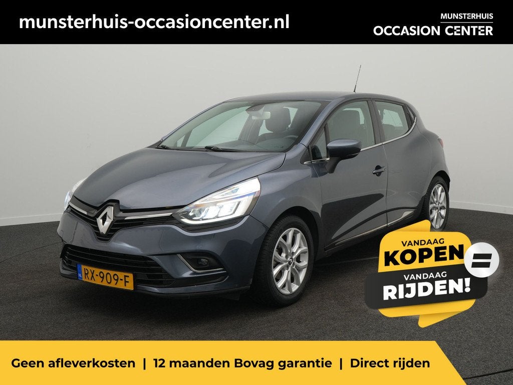 Renault Clio TCe 90 Intens - RIJKLAARPRIJS - Uniek Lage Kilo, Voorwielaandrijving, Automatische klimaatregeling, Gebruikt, 49 €/maand