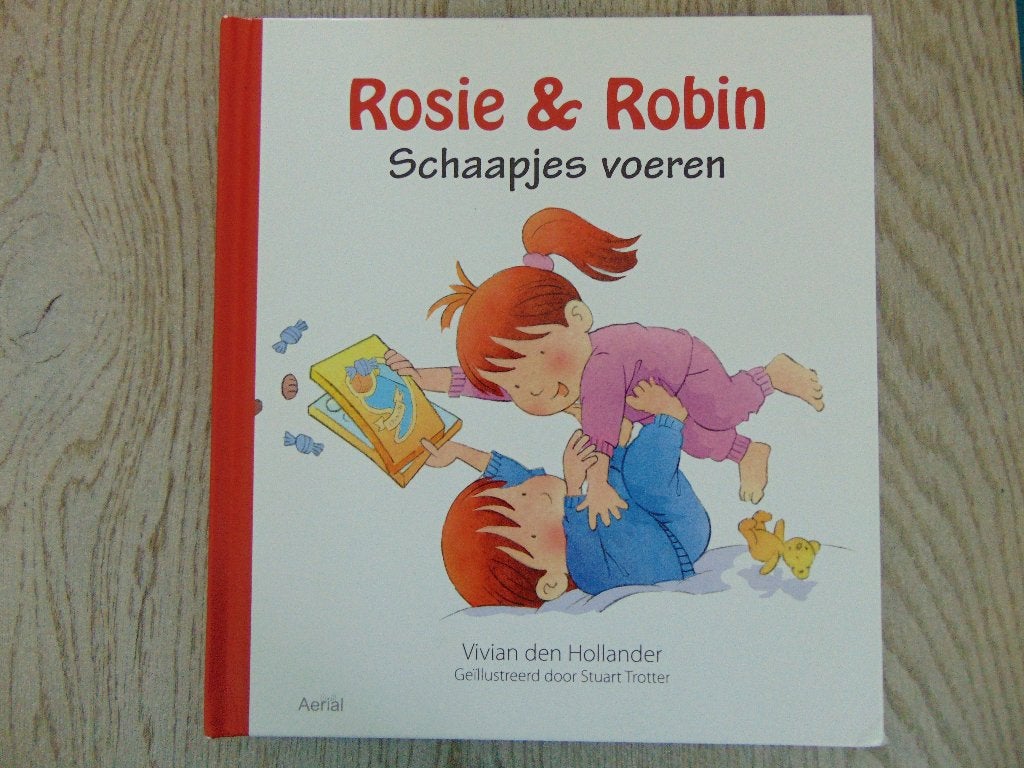 Rosie & Robin schaapjes voeren - boek Vivian den Hollander, Boeken, Fictie algemeen, Jongen of Meisje, Ophalen of Verzenden, Zo goed als nieuw