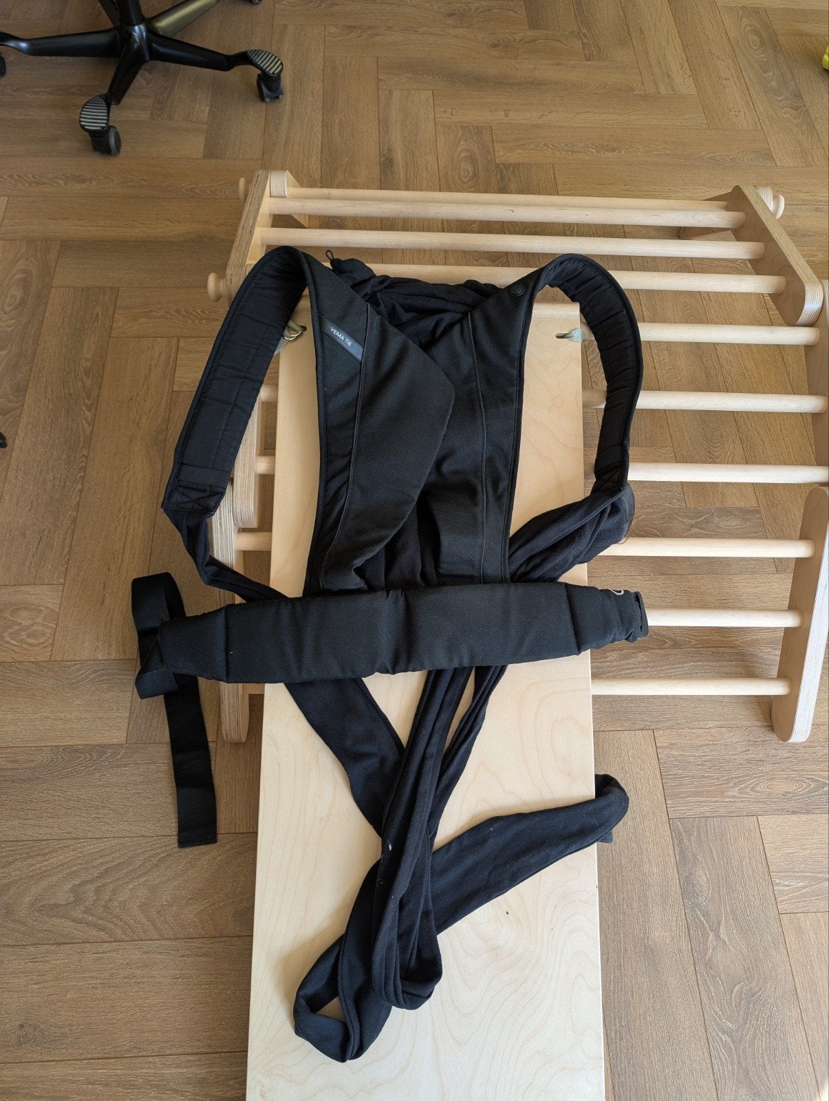 Cybex Yema Tie Draagzak Zwart (deep black), Overige merken, Ophalen of Verzenden, Zo goed als nieuw, Buik, Rug of Zij