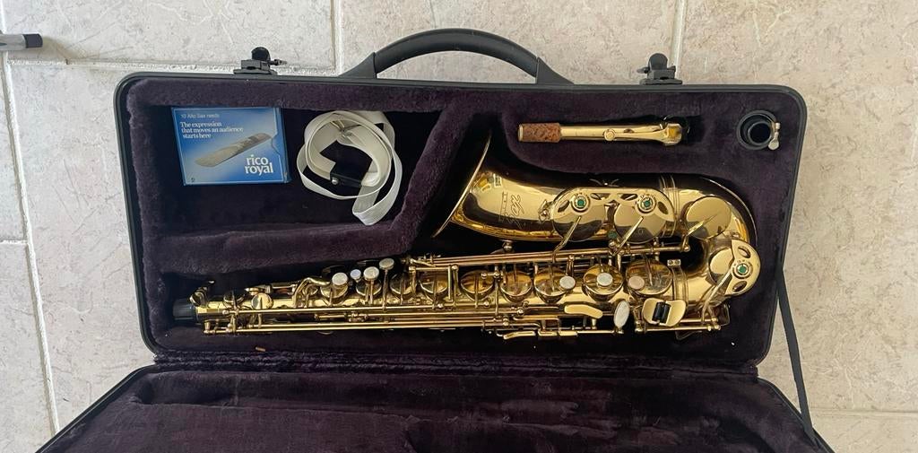 Alt sax + accessoires, Muziek en Instrumenten, Ophalen of Verzenden, Zo goed als nieuw, Koperblazer