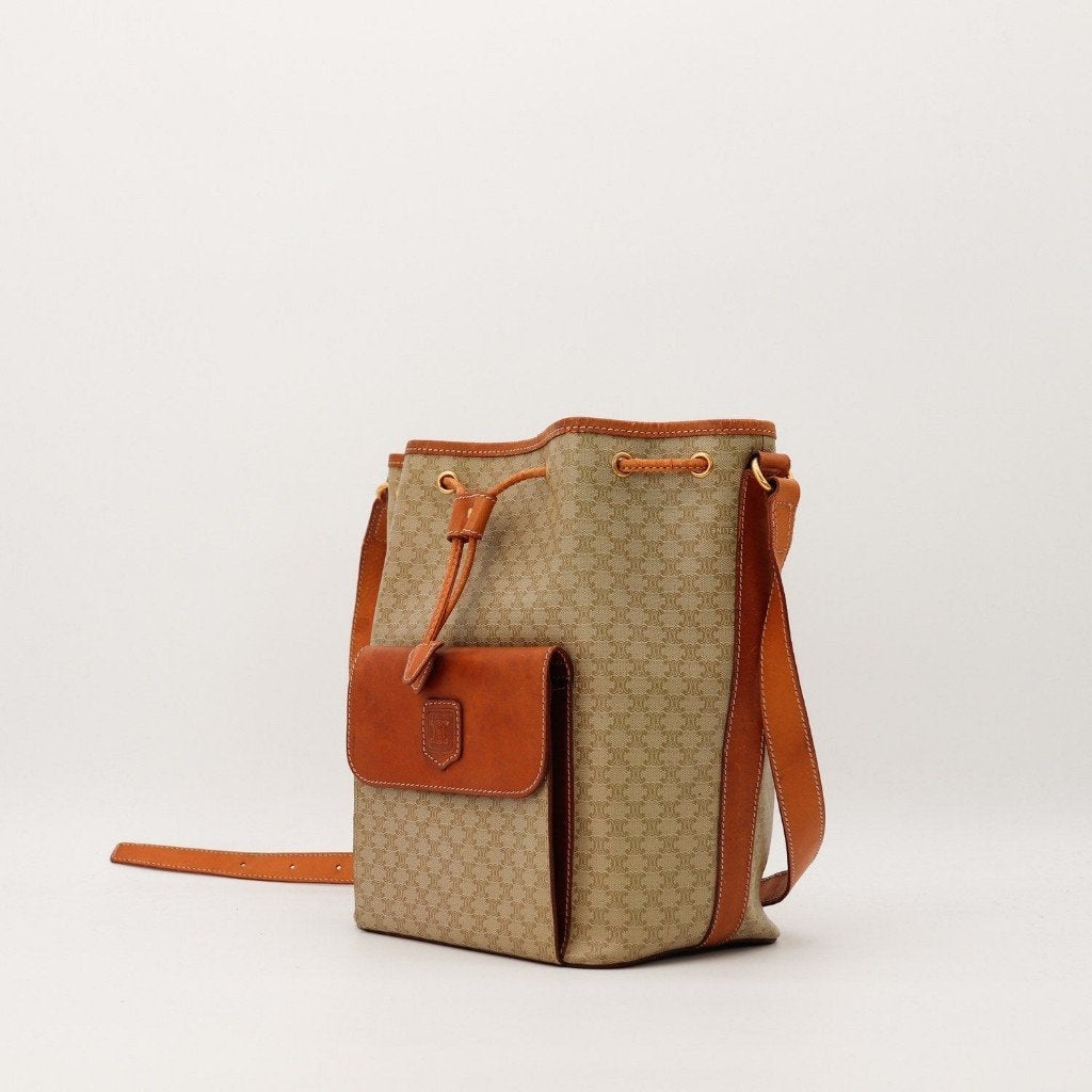Celine Macadam Céline 29x22x16 cm bucket tas, Verzenden, Gebruikt, Zwart, Overige typen