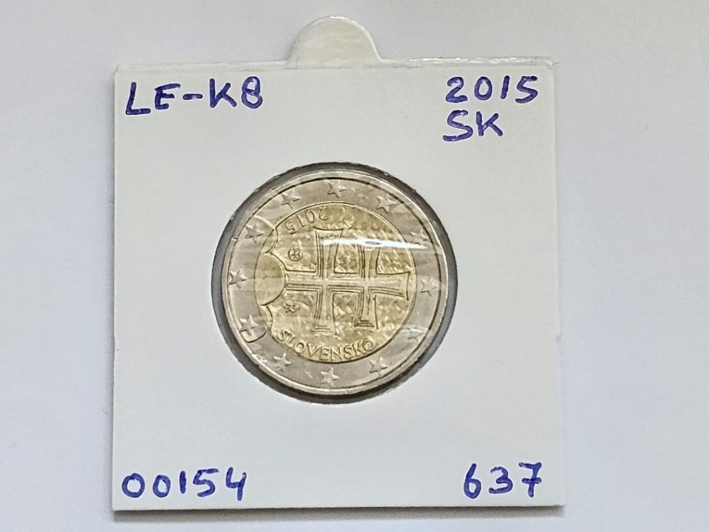 2-euromunt Slowakije (SK) 2015 Koers LE-K8, Ophalen of Verzenden, Slowakije, 2 euro, Losse munt