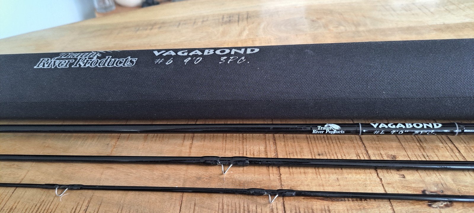 Traun River Products Vagabond #6 9'0" 3PC Vliegenhengel, Watersport en Boten, Hengelsport | Vliegvissen, Ophalen of Verzenden