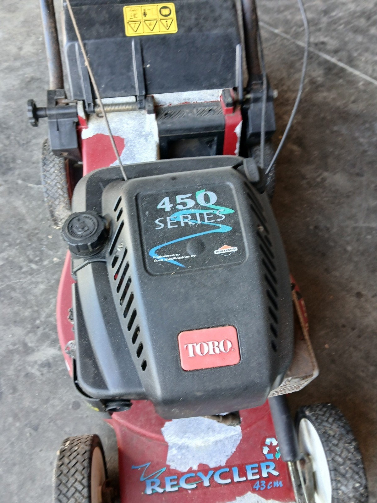 Toro grasmaaier 450 Series Recycler 43cm met opvangbak, Ophalen, Cirkelmaaier, Gebruikt, Toro