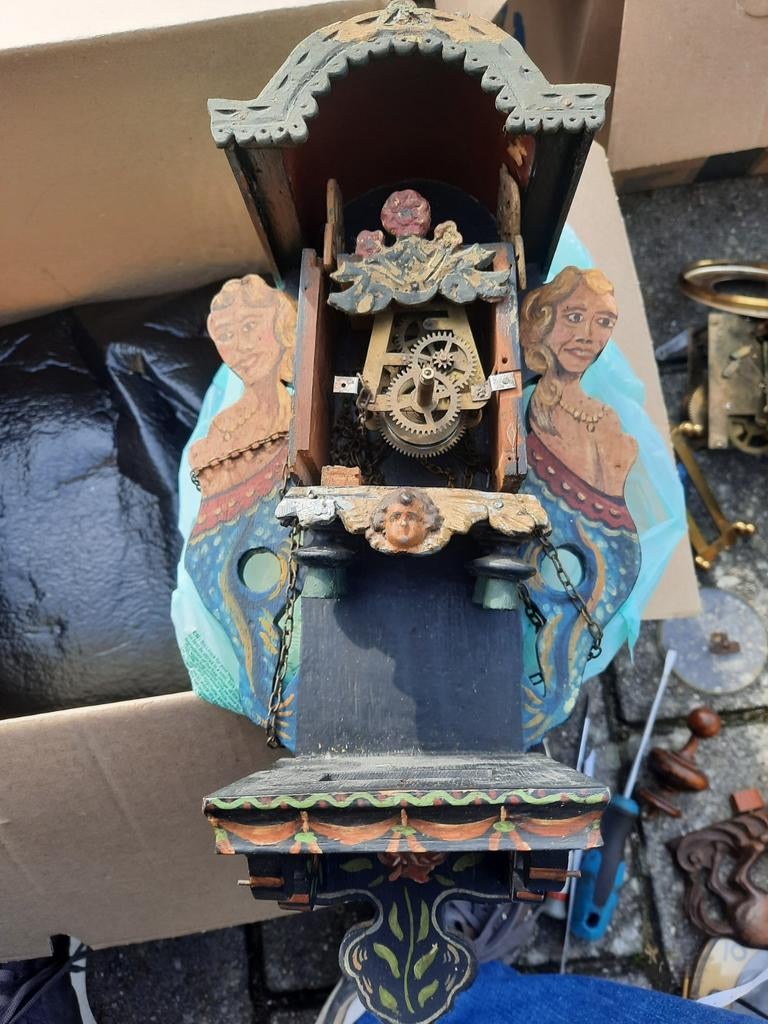 Klein antiek stoelklokje opknapper, Ophalen of Verzenden