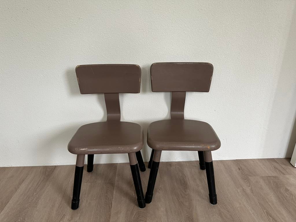 2 oude schoolstoeltjes voor kinderen, Ophalen, Gebruikt, Stoel(en)