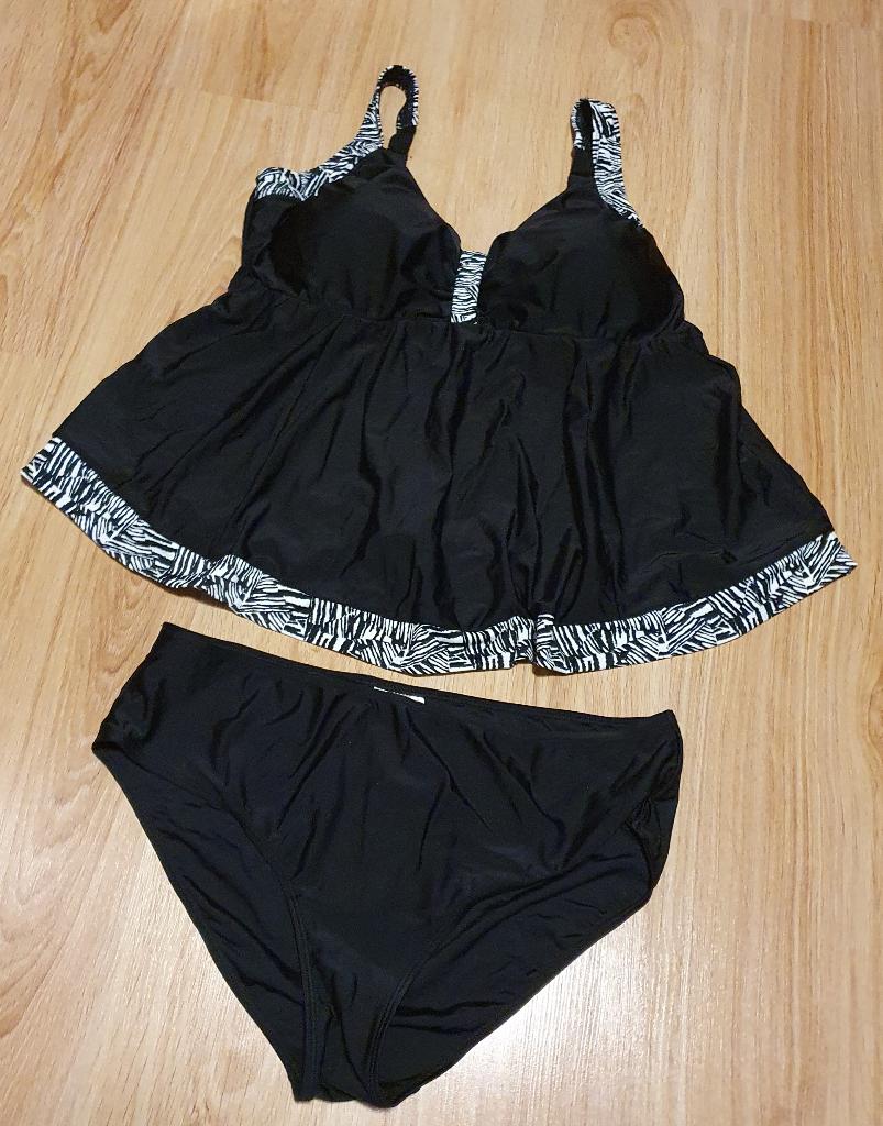 ZGAN. Prachtige 2-delig tankini set van Janina mt.XL ( 50)., Kleding | Dames, Grote Maten, Verzenden, Zwart, Zo goed als nieuw