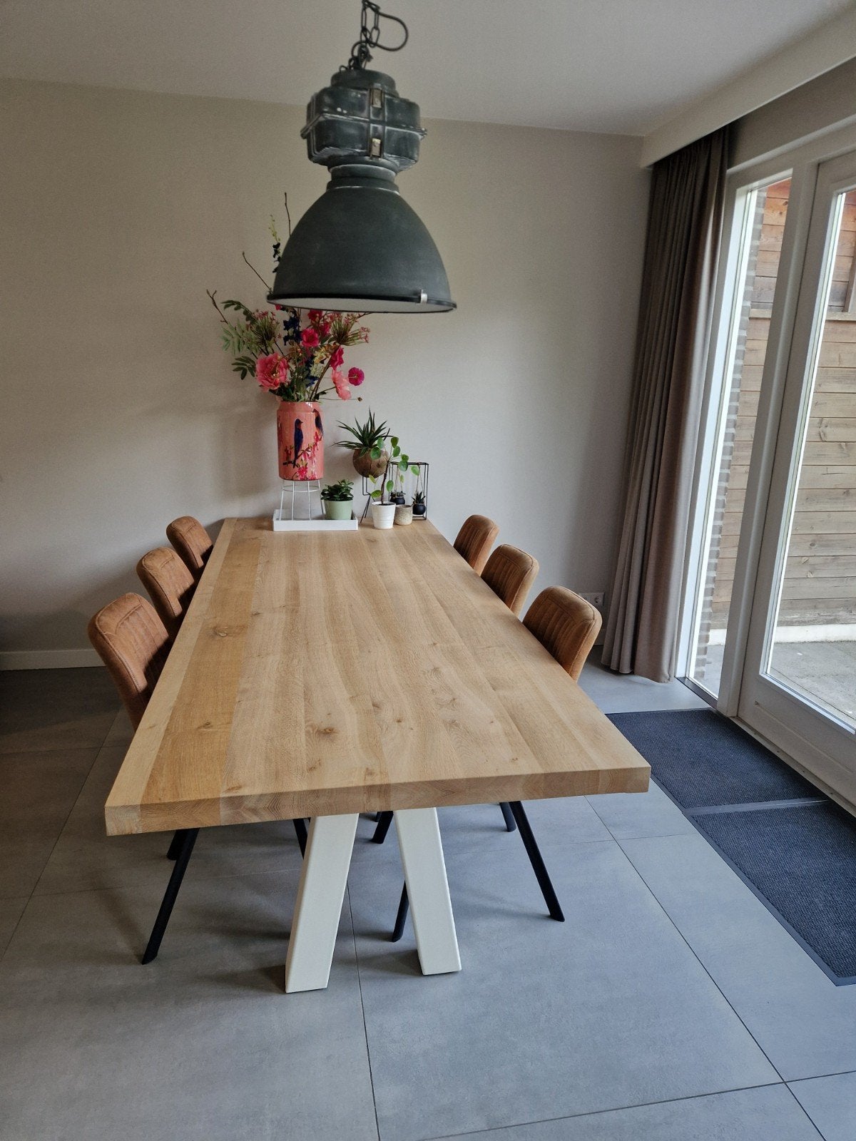 Table du Sud eettafel nieuw eiken UML met 10 stoelen, Ophalen, 100 tot 150 cm, 200 cm of meer, Zo goed als nieuw