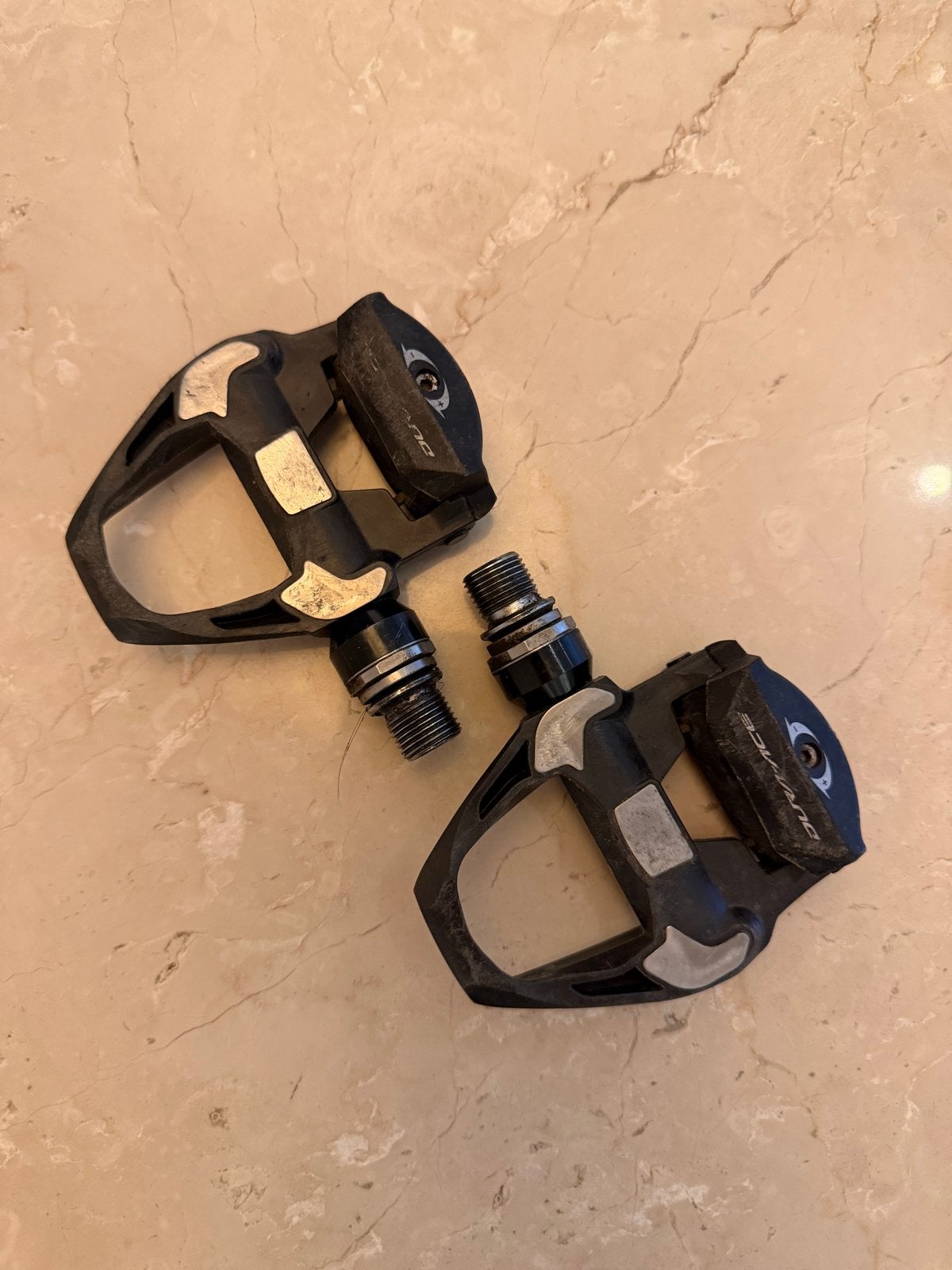 Shimano SPD-SL Dura-Ace Pedalen, Crankstel of Pedalen, Gebruikt, Verzenden, Overige materialen