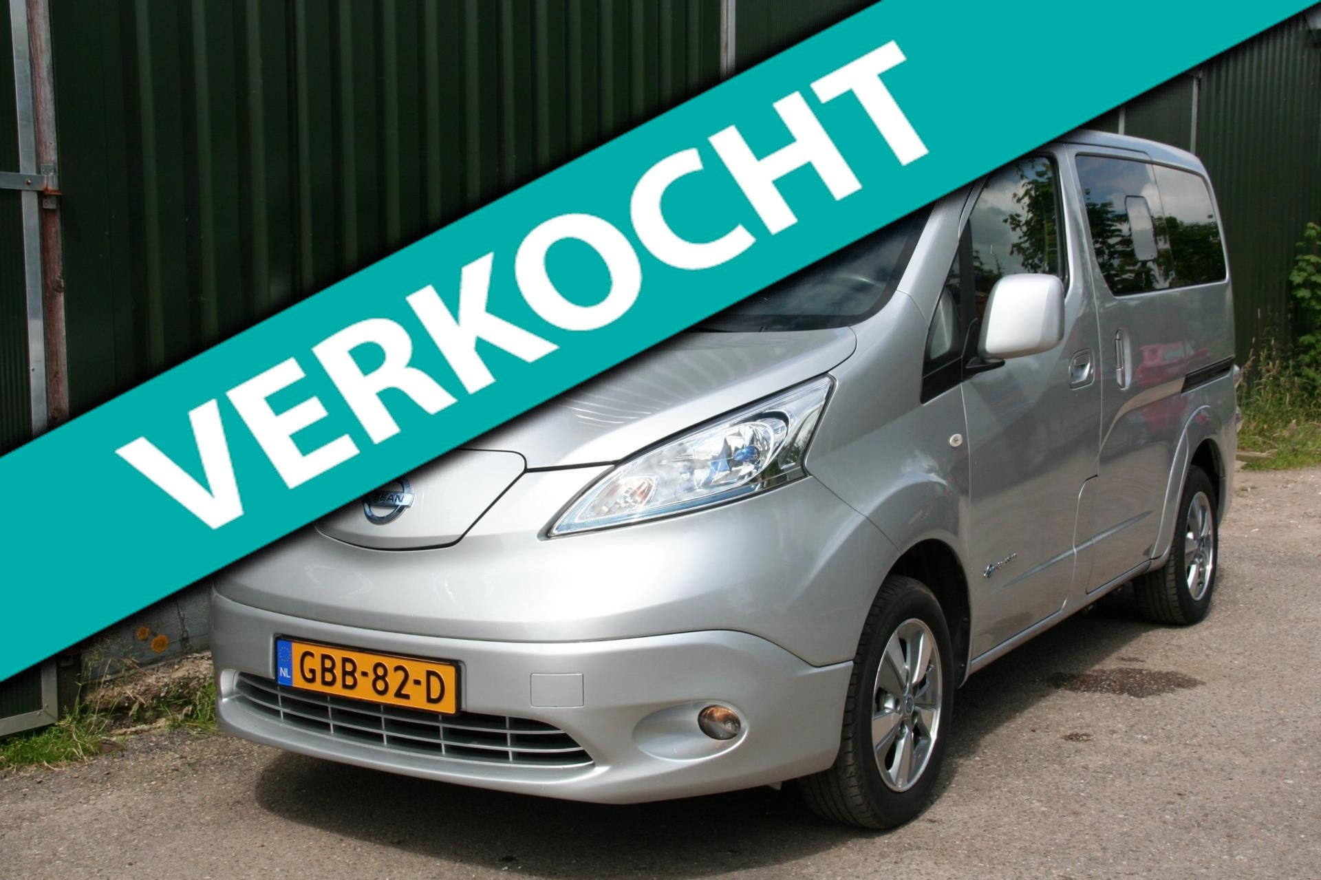 Nissan E-NV200 Evalia 100 % ELEC 5 PEROONS + ROLSTOEL / INVA, Auto's, Stof, Gebruikt, Zwart, 1594 kg