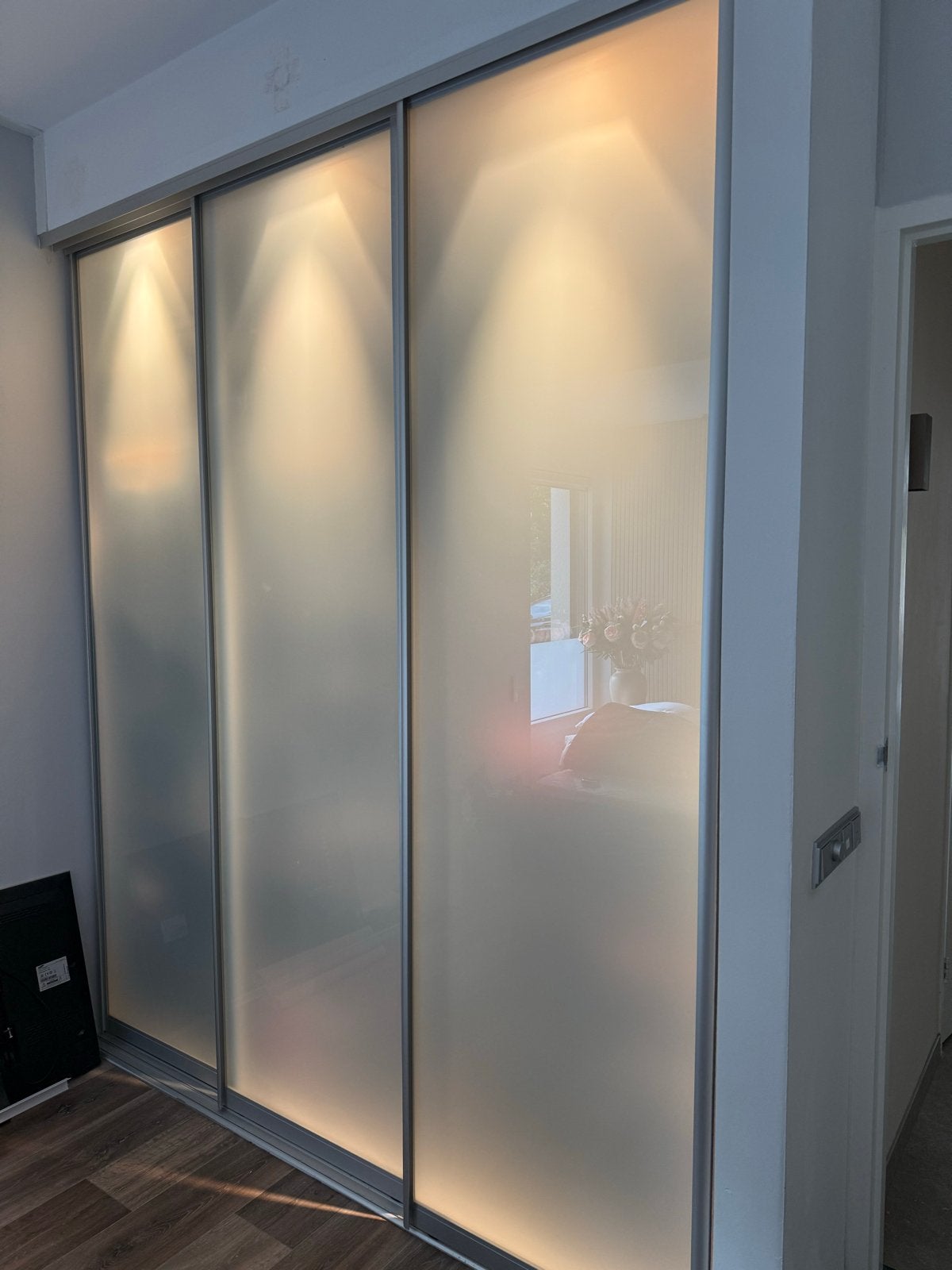 Schuifdeuren voor inbouwkast, Ophalen, Gebruikt, 200 cm of meer, Glas