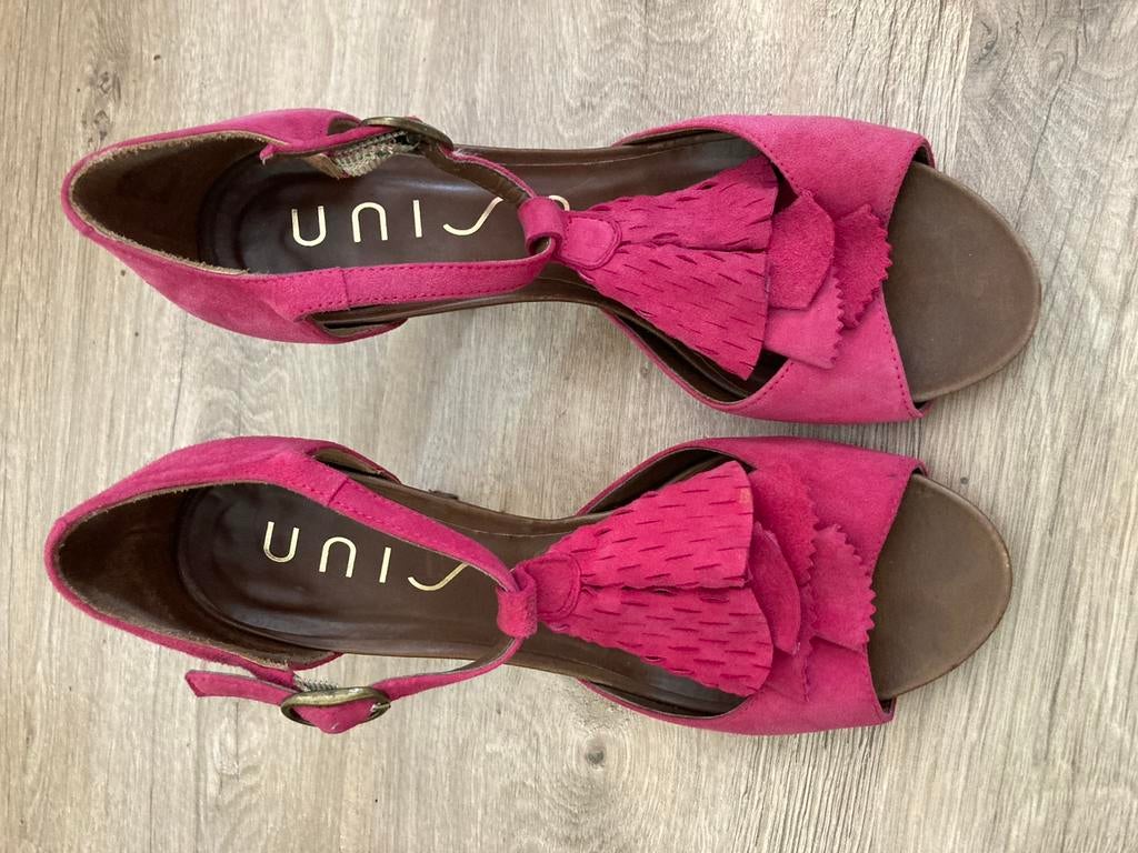 Unisa hakken zomerschoen sandalen roze maat 37, Ophalen of Verzenden, Zo goed als nieuw, Roze, Sandalen of Muiltjes